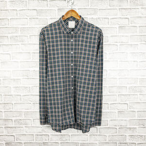 BILLY REID Men's Standard Cut Button up Shirt Gray-multi check 2XL
